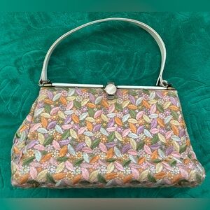 Vintage Florsheim serenades tapestry purse 1960s